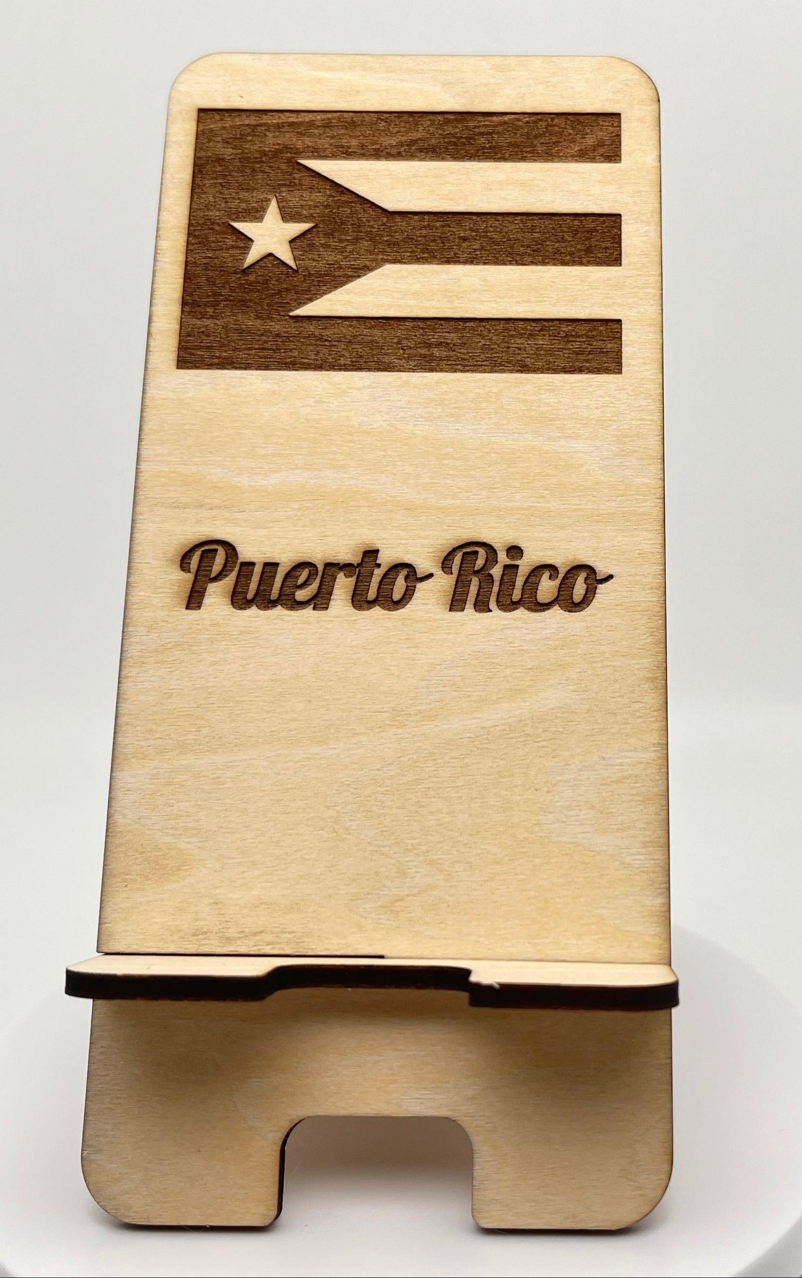 Phone Stand Wood Flag Slim