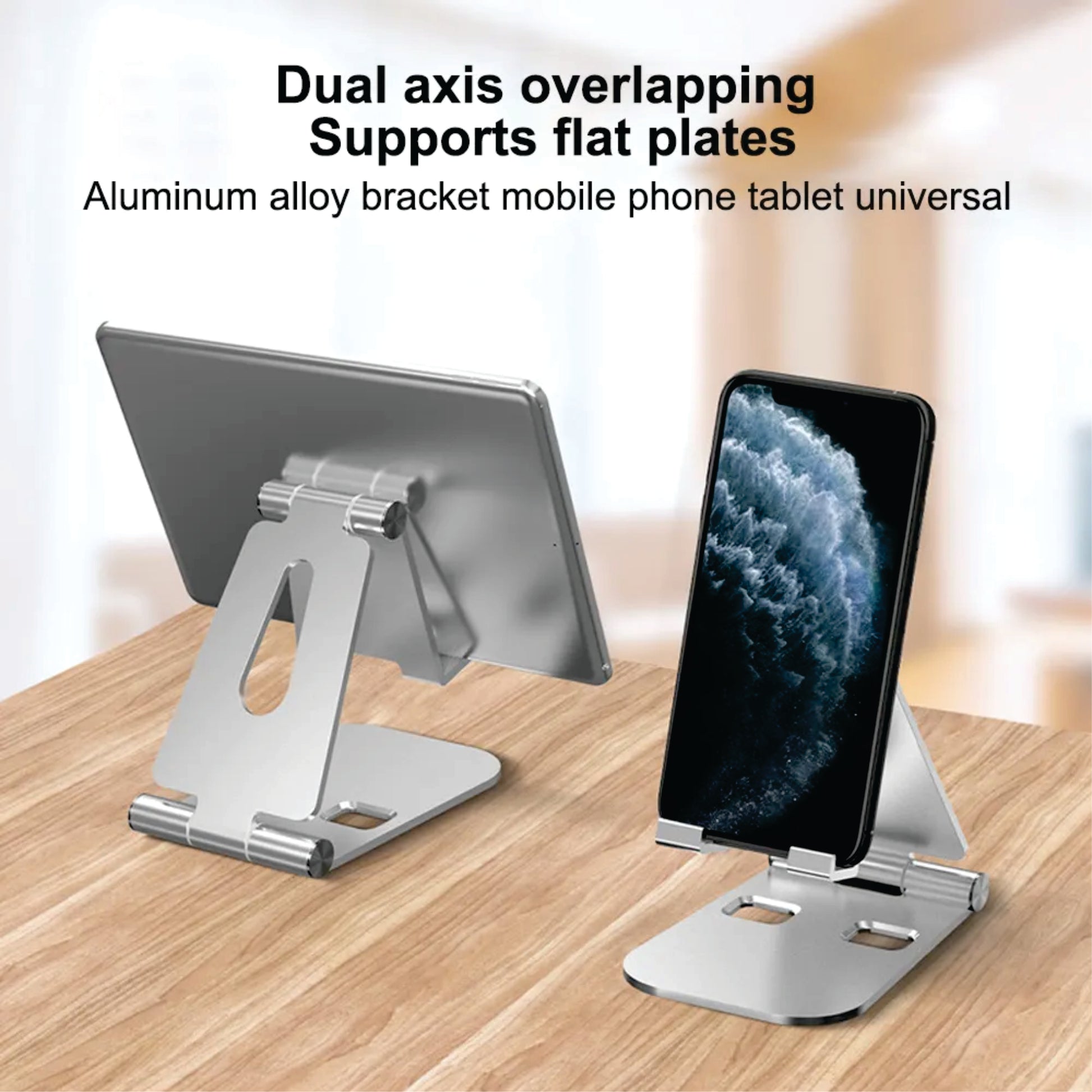 Puerto Rico Souvenirs Phone Stand Folding Dual Axis Aluminum Alloy Stand color Black
