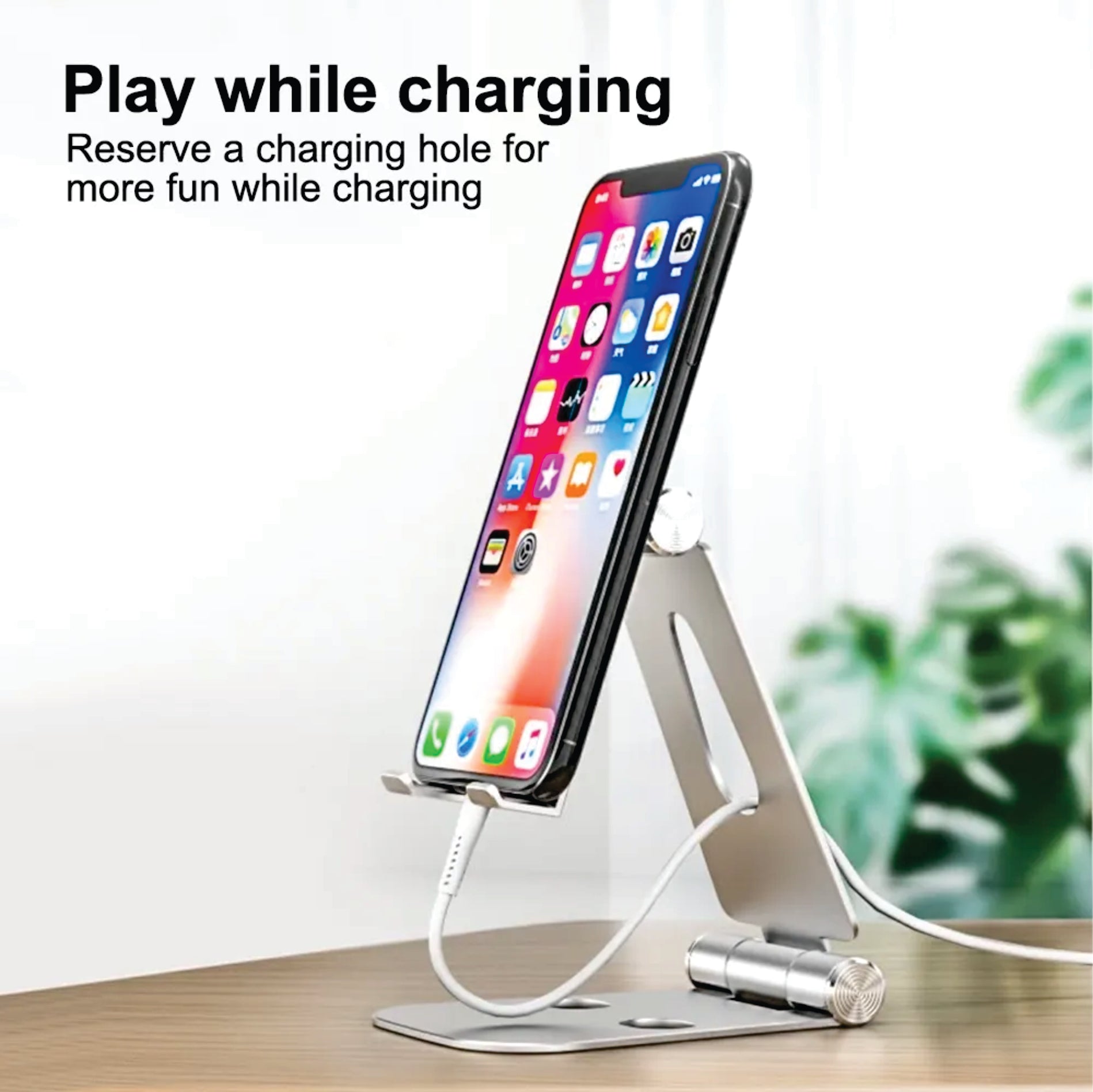 Puerto Rico Souvenirs Phone Stand Folding Dual Axis Aluminum Alloy Stand color Black