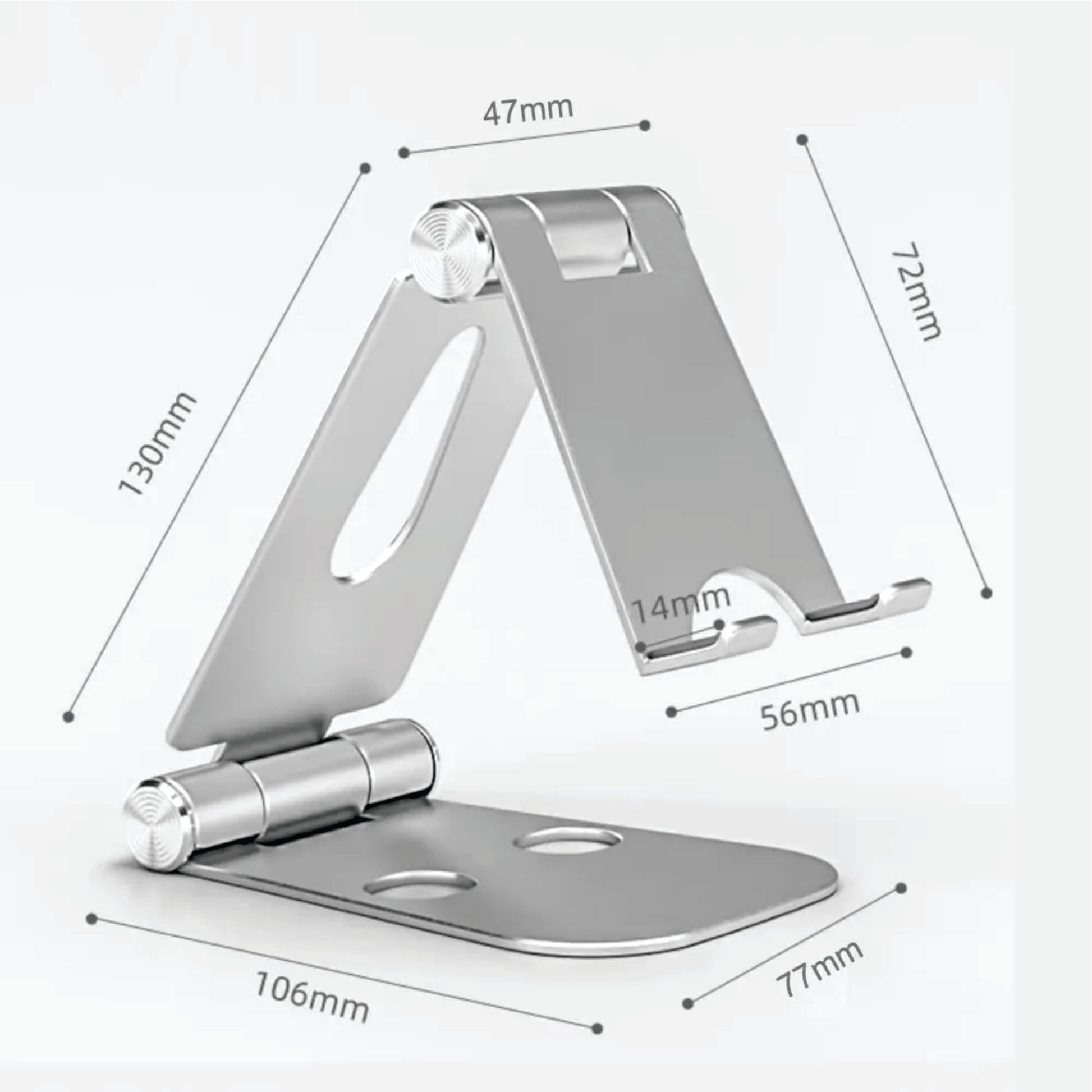 Puerto Rico Souvenirs Phone Stand Folding Dual Axis Aluminum Alloy Stand color Black