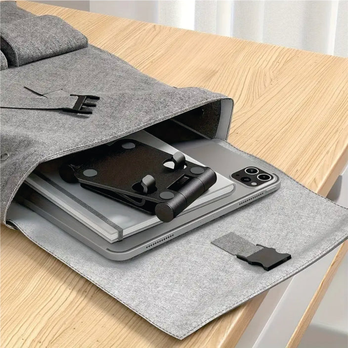 Phone Stand Folding Dual Axis Aluminum Alloy Stand Personalized color Black
