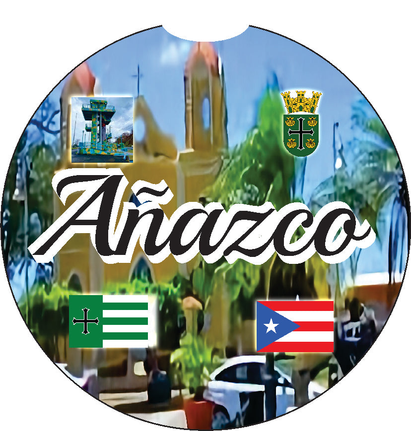 Puerto Rico and 78 Towns 2pc Car Coasters