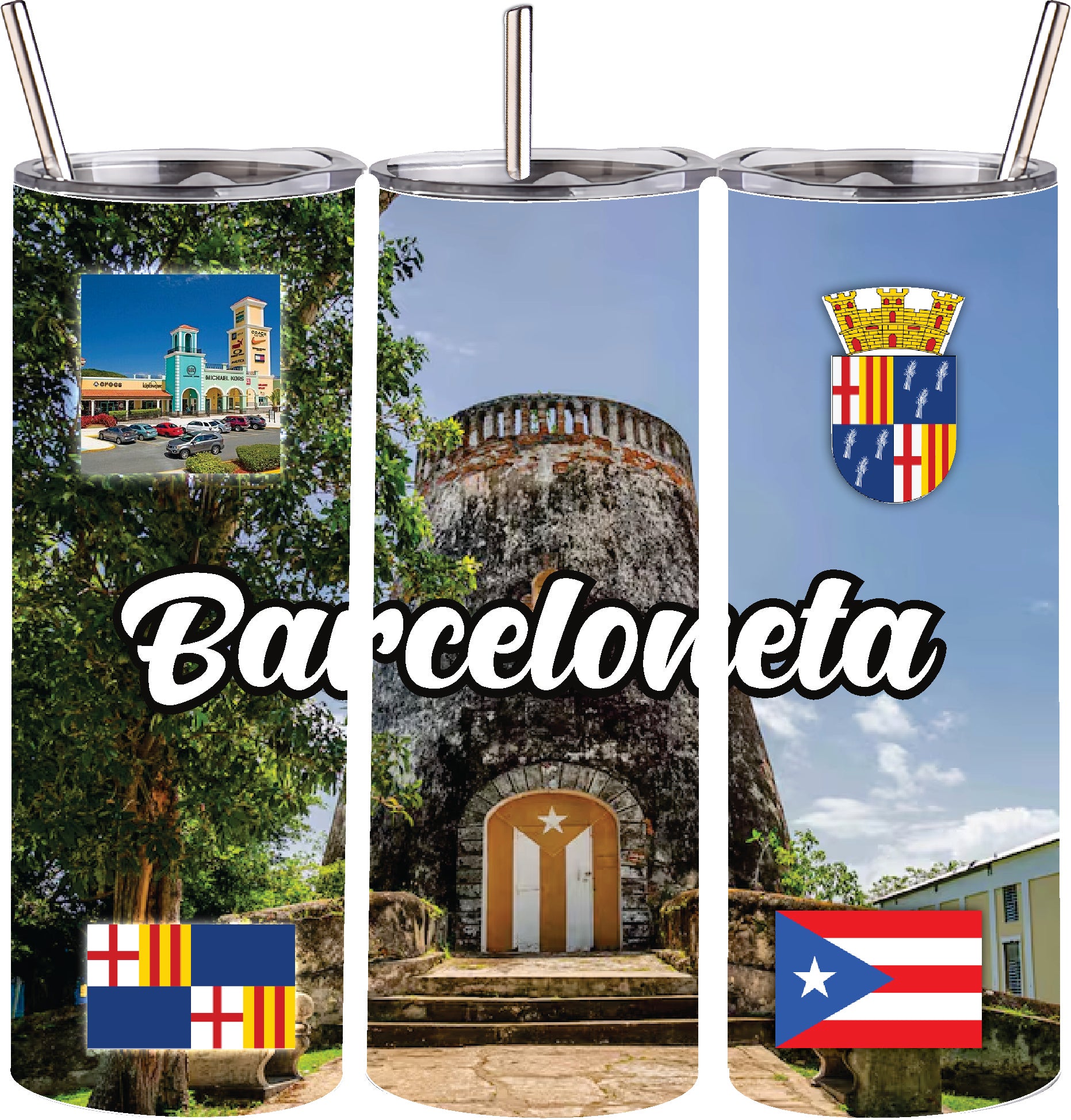 Puerto Rico and 78 Towns Tumbler 20oz Hot and Cold