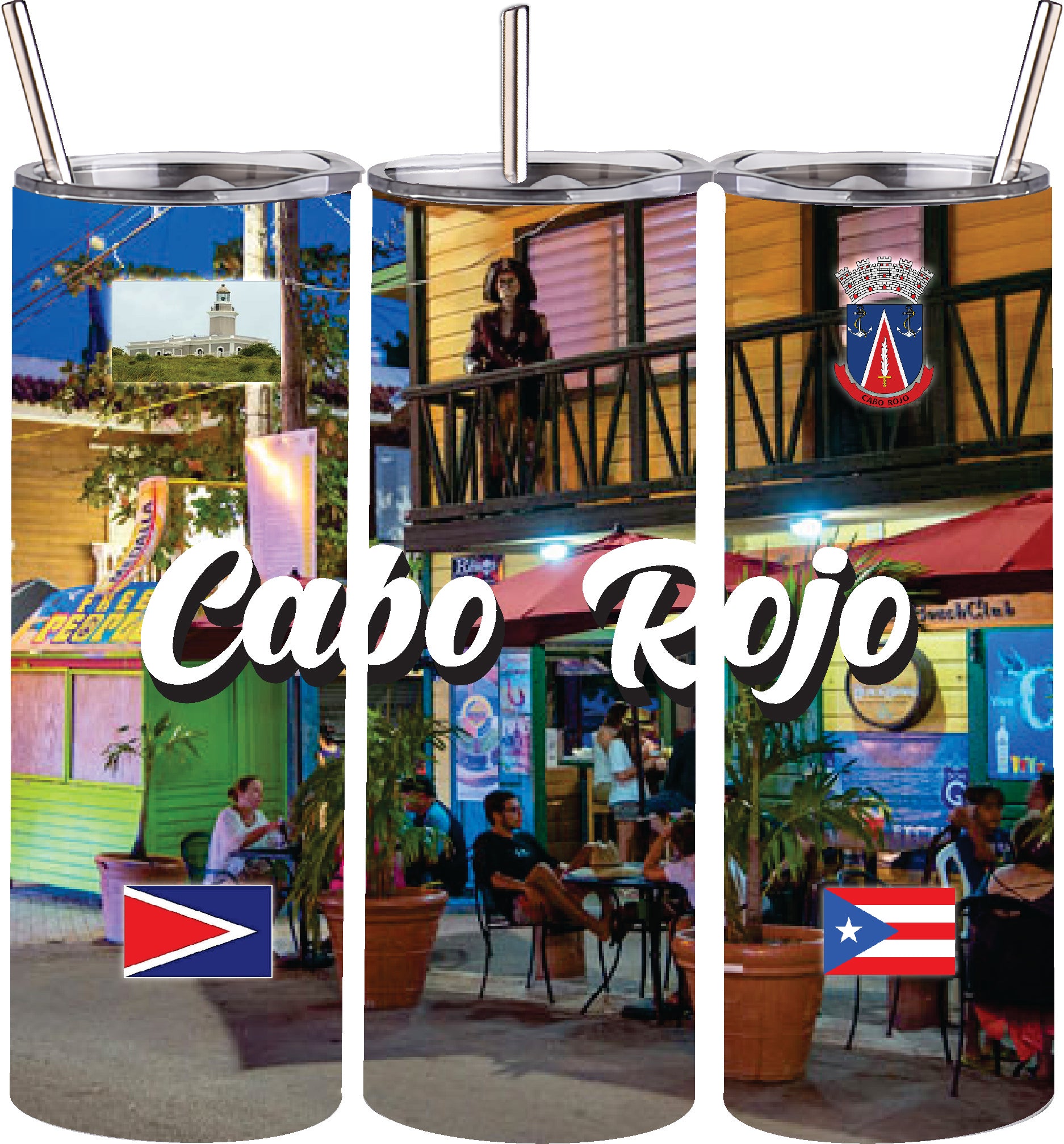 Puerto Rico and 78 Towns Tumbler 20oz Hot and Cold