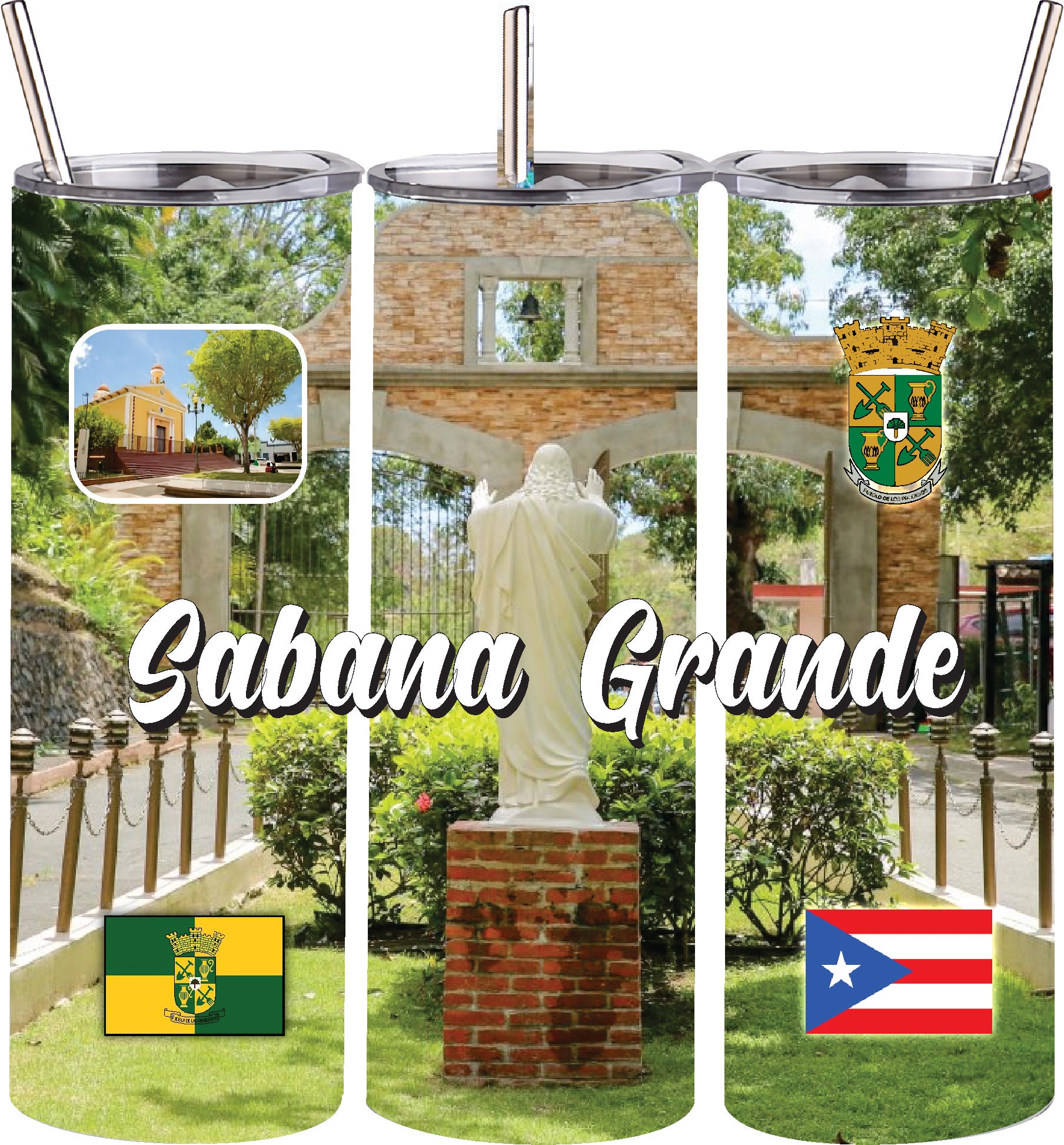 Puerto Rico and 78 Towns Tumbler 20oz Hot and Cold