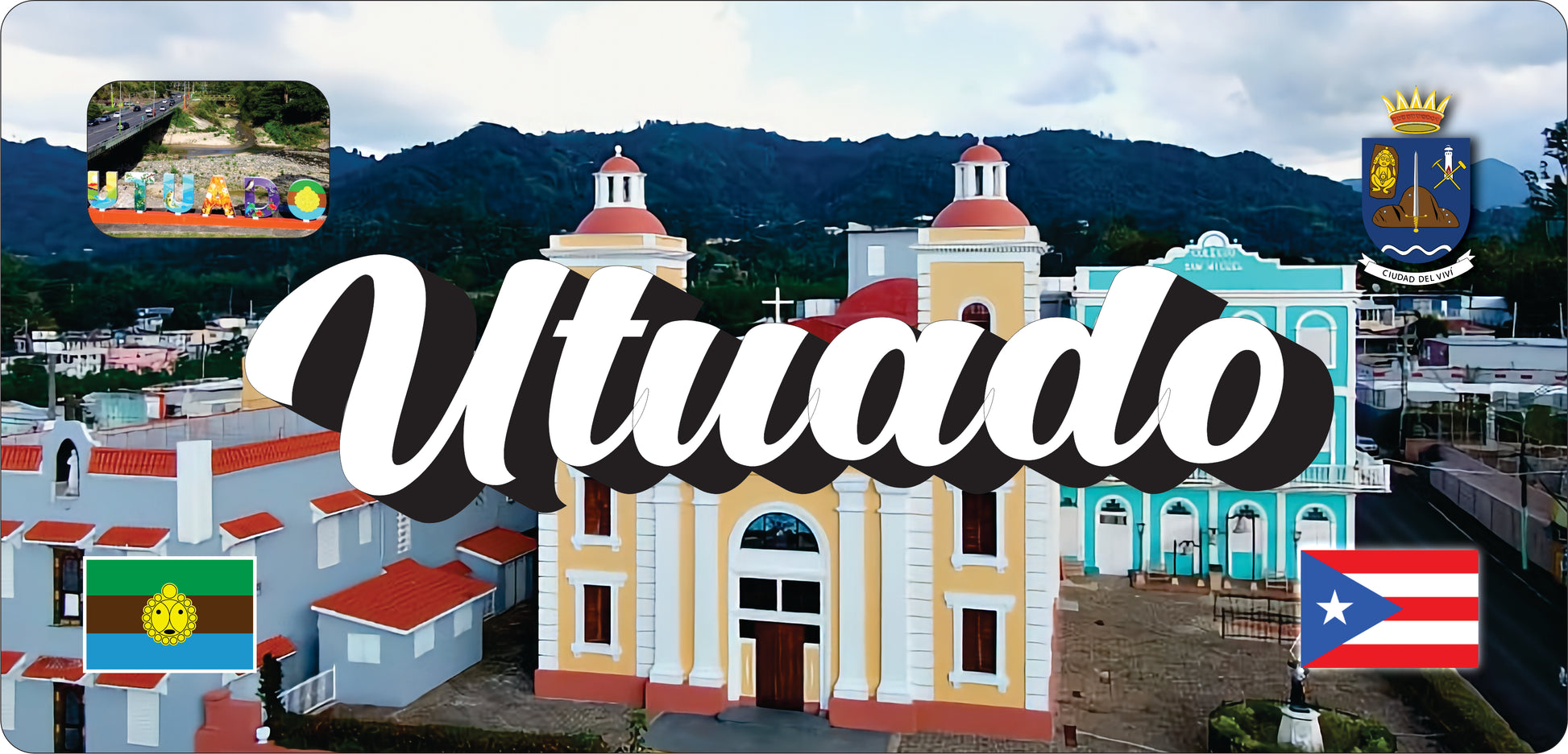 UTUADO Puerto Rico Souvenirs PRS Town Set