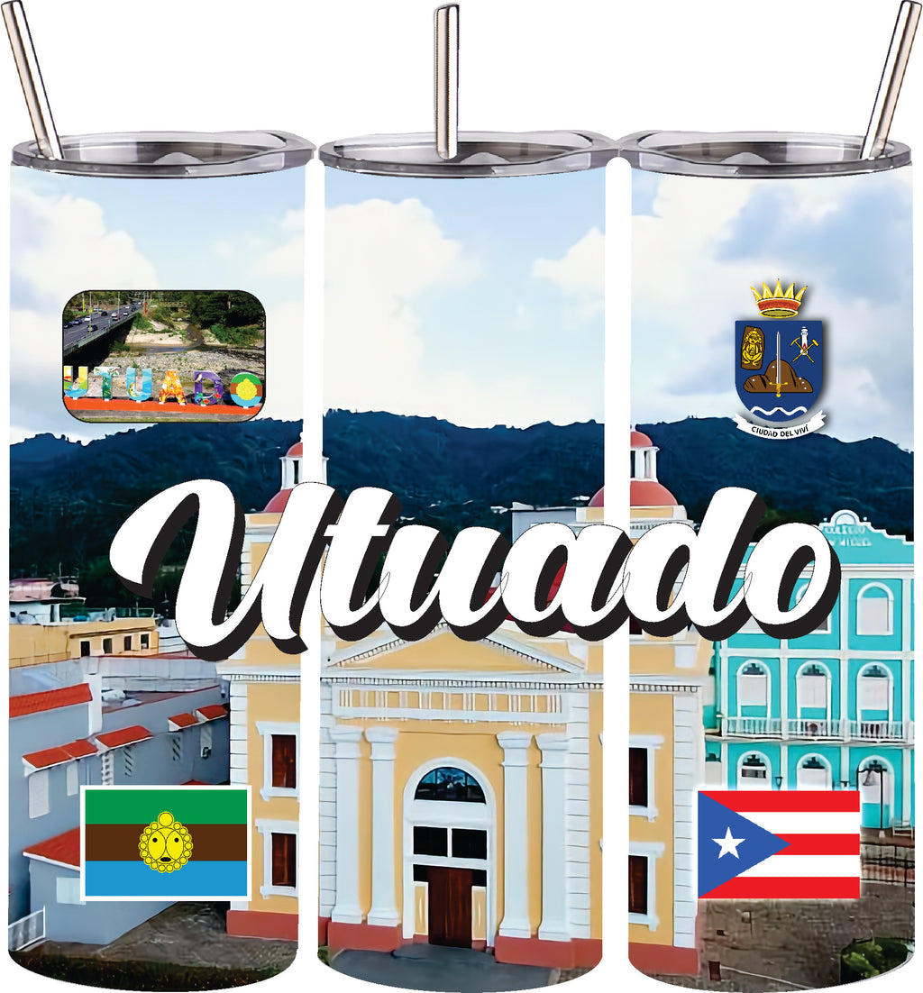 Puerto Rico and 78 Towns Tumbler 20oz Hot and Cold