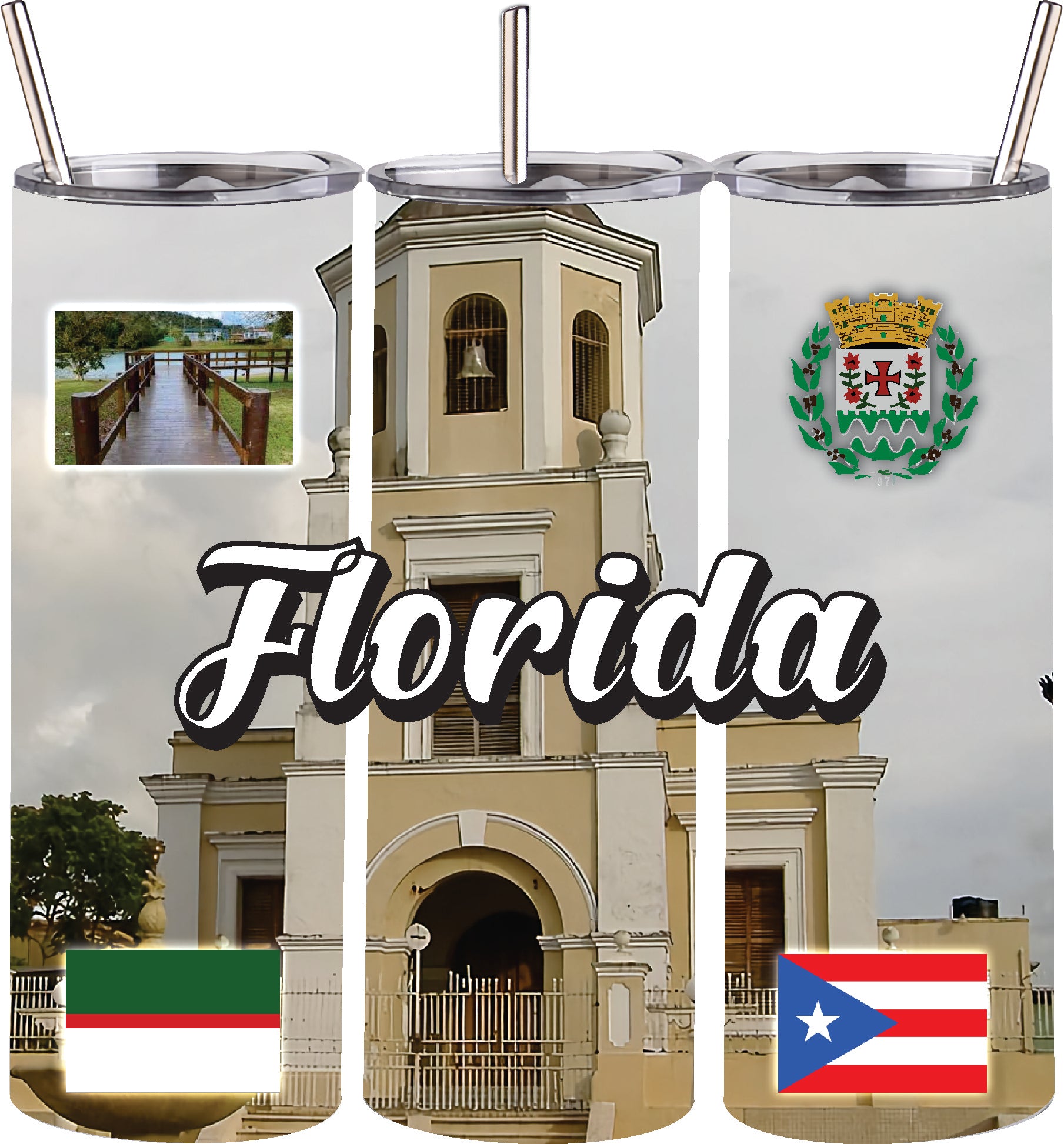 Puerto Rico and 78 Towns Tumbler 20oz Hot and Cold