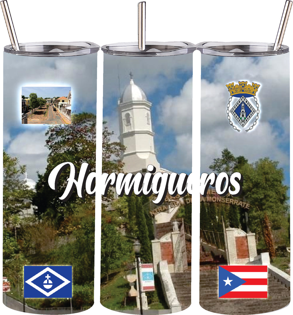 Puerto Rico and 78 Towns Tumbler 20oz Hot and Cold
