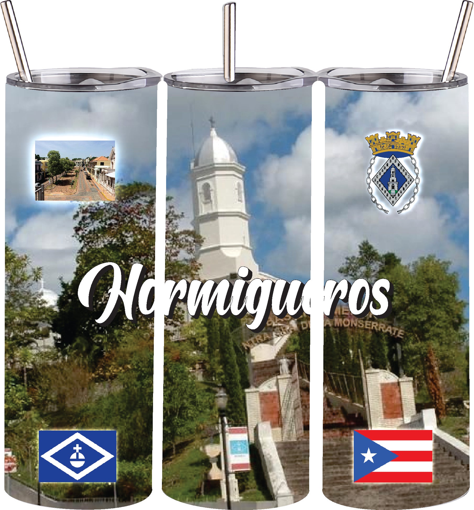 Puerto Rico and 78 Towns Tumbler 20oz Hot and Cold