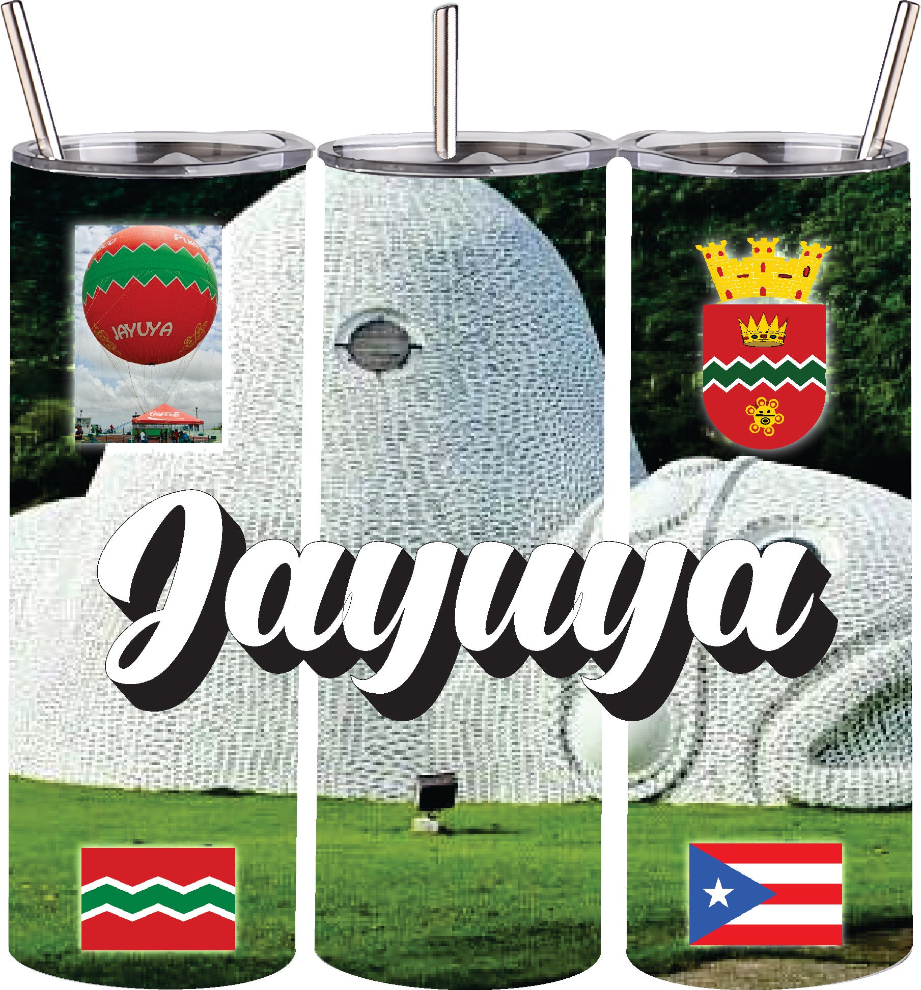 Puerto Rico and 78 Towns Tumbler 20oz Hot and Cold