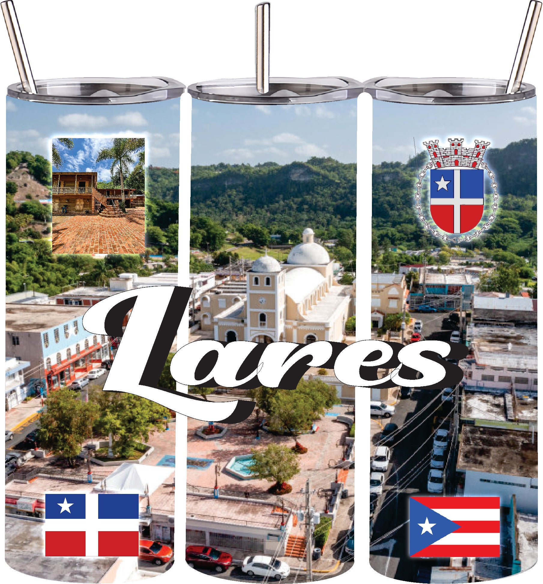 Puerto Rico and 78 Towns Tumbler 20oz Hot and Cold