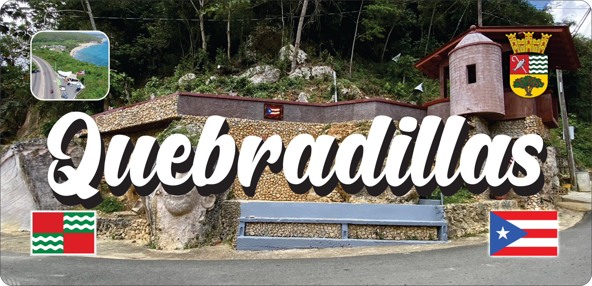 QUEBRADILLAS Puerto Rico Souvenirs PRS Town Set