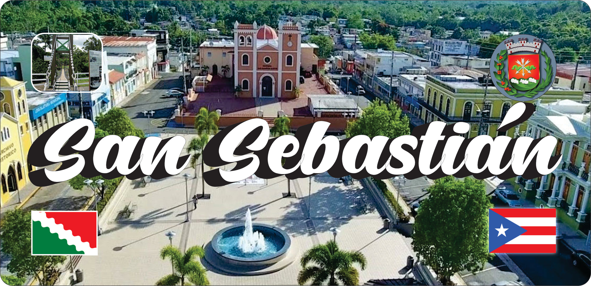SAN SEBASTIAN Puerto Rico Souvenirs PRS Town Set