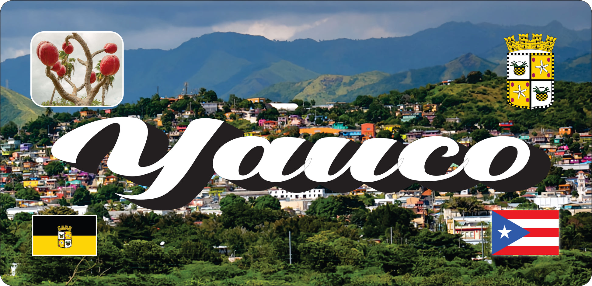 YAUCO Puerto Rico Souvenirs PRS Town Set