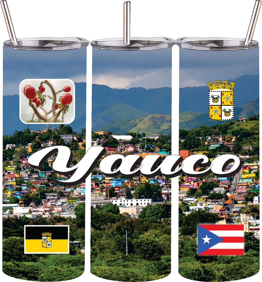 Puerto Rico and 78 Towns Tumbler 20oz Hot and Cold