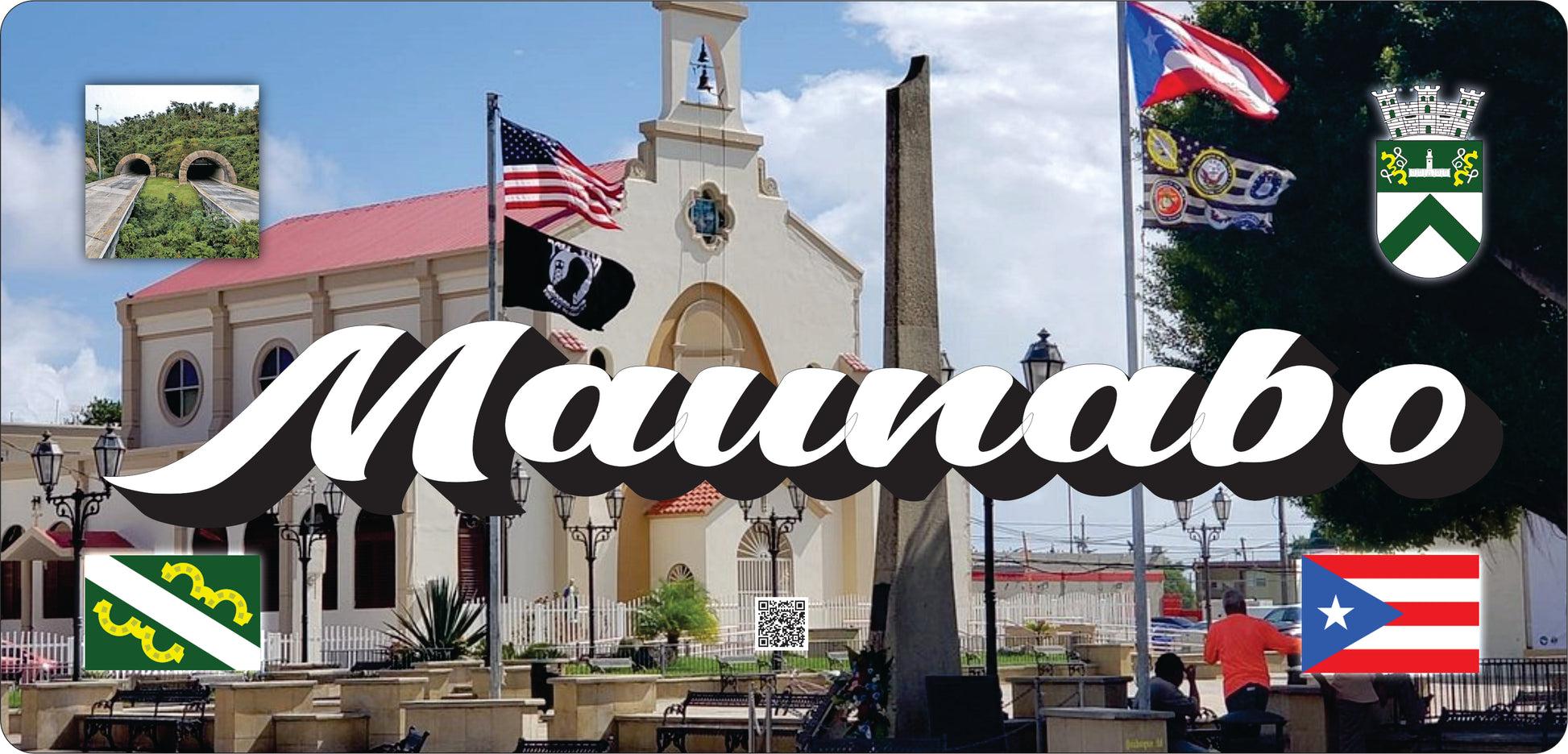 Puerto Rico and 78 Towns License Plate