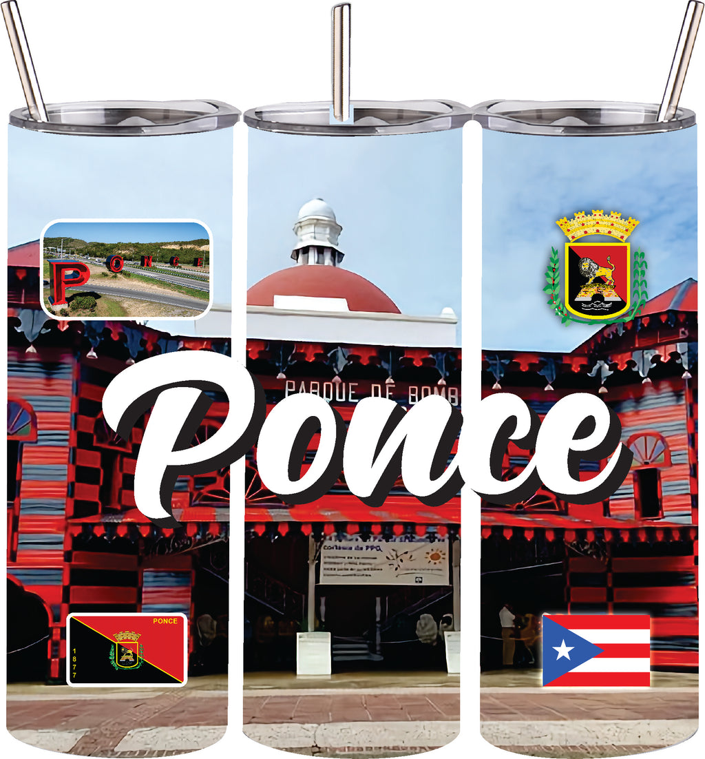 Puerto Rico and 78 Towns Tumbler 20oz Hot and Cold