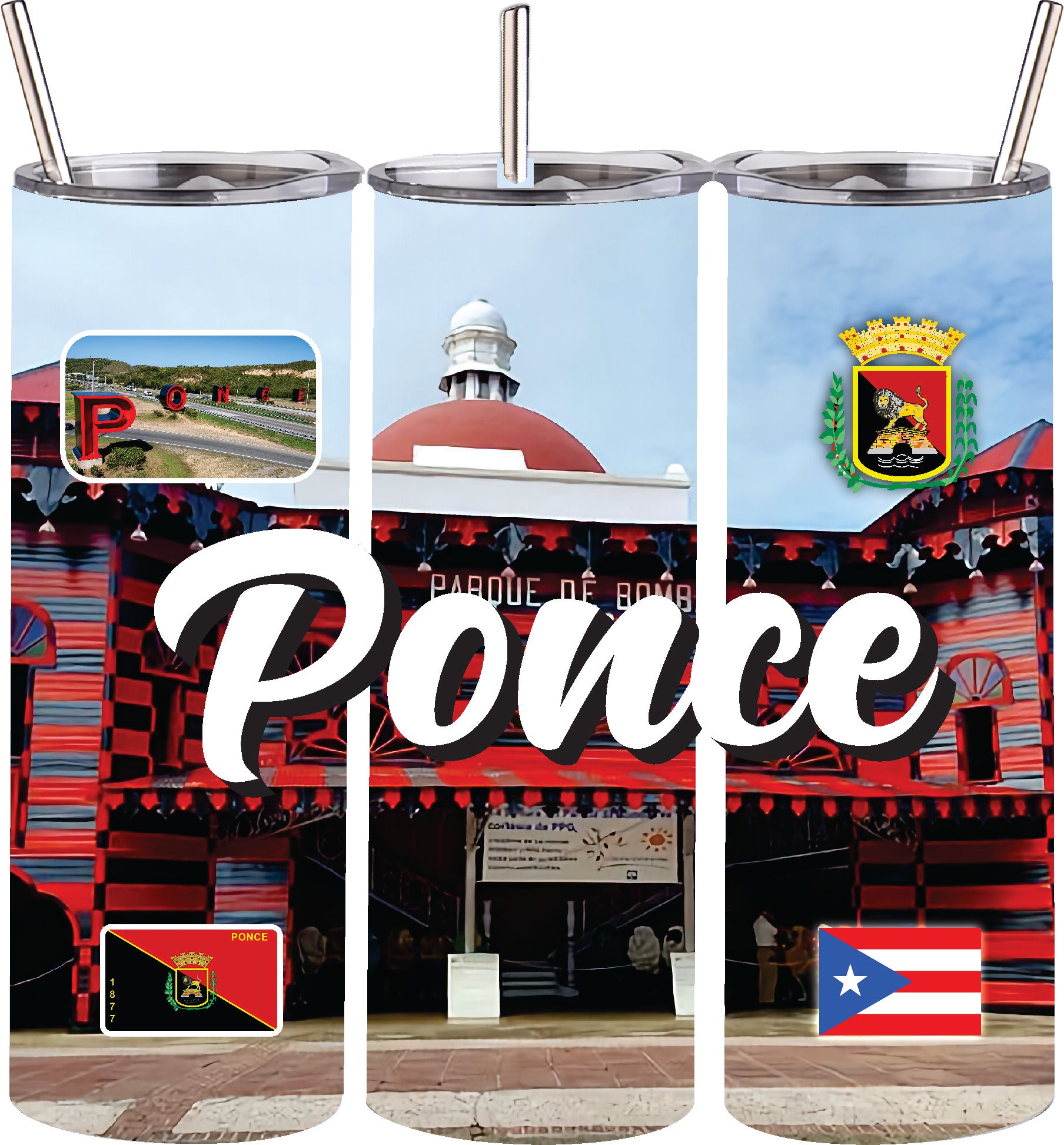 Puerto Rico and 78 Towns Tumbler 20oz Hot and Cold