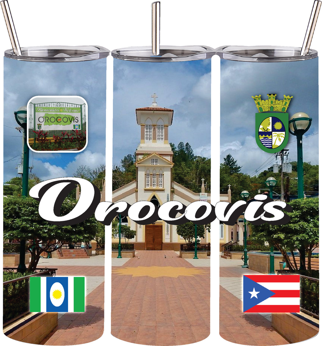 Puerto Rico and 78 Towns Tumbler 20oz Hot and Cold