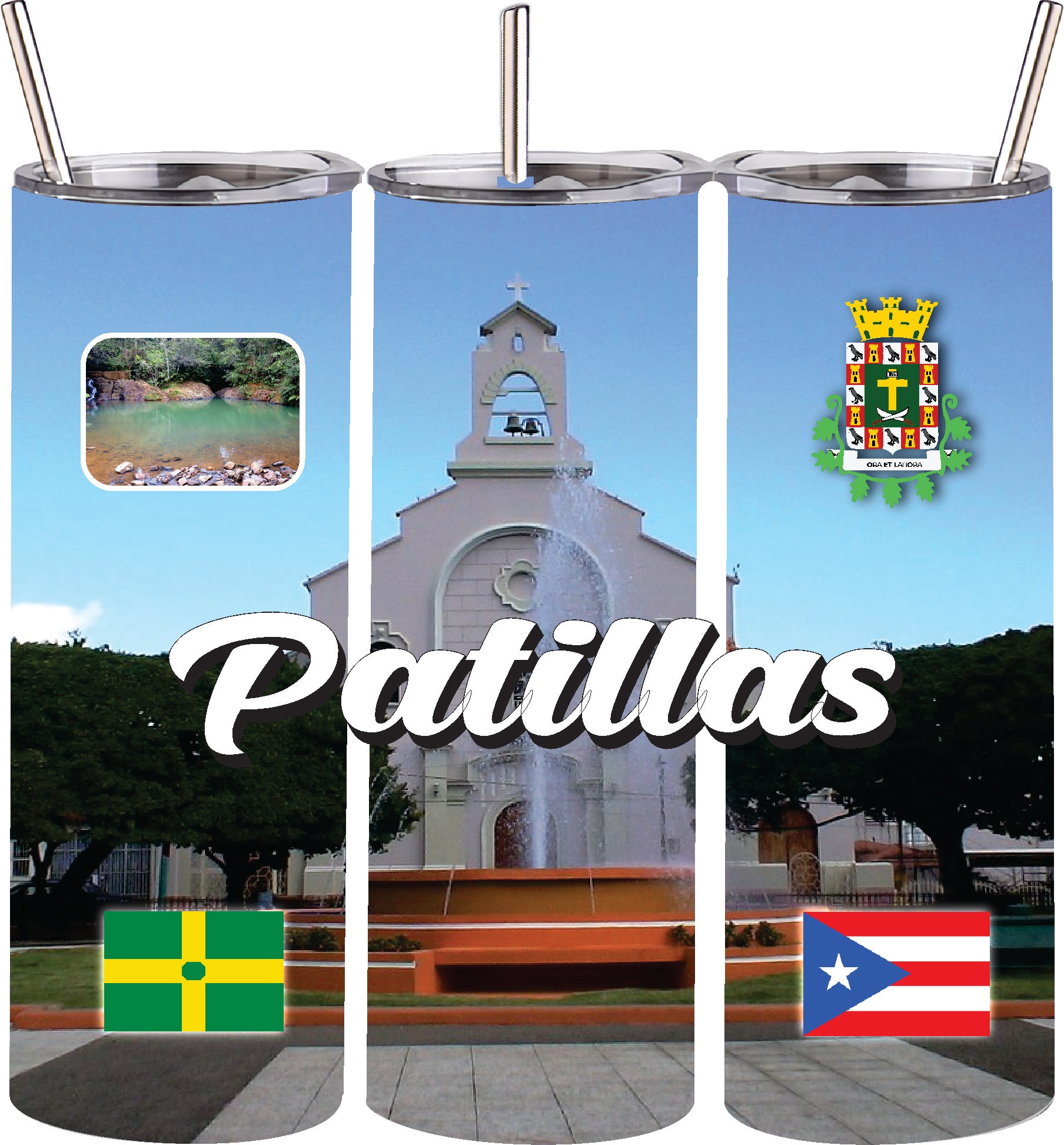 Puerto Rico and 78 Towns Tumbler 20oz Hot and Cold