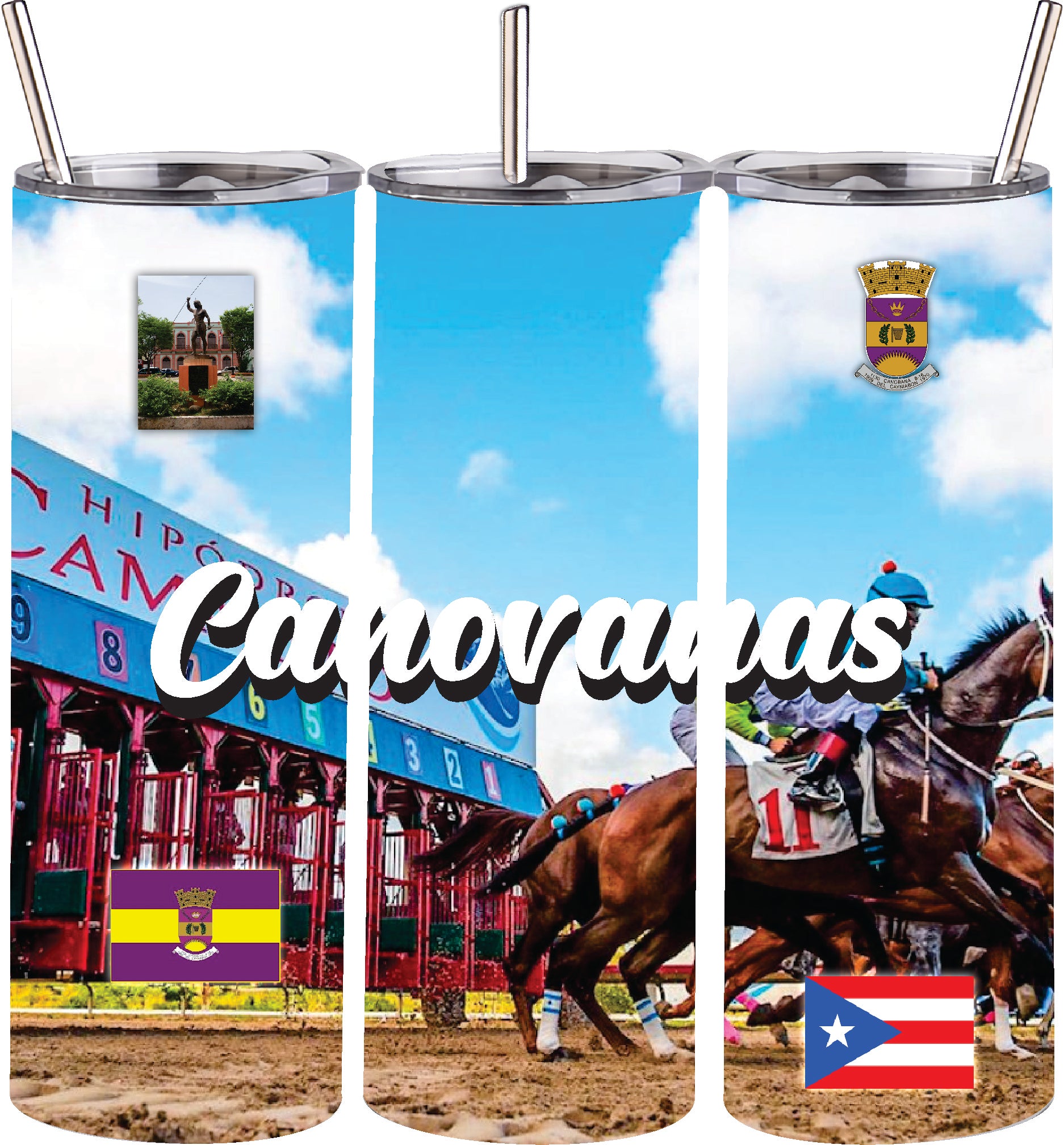 Puerto Rico and 78 Towns Tumbler 20oz Hot and Cold