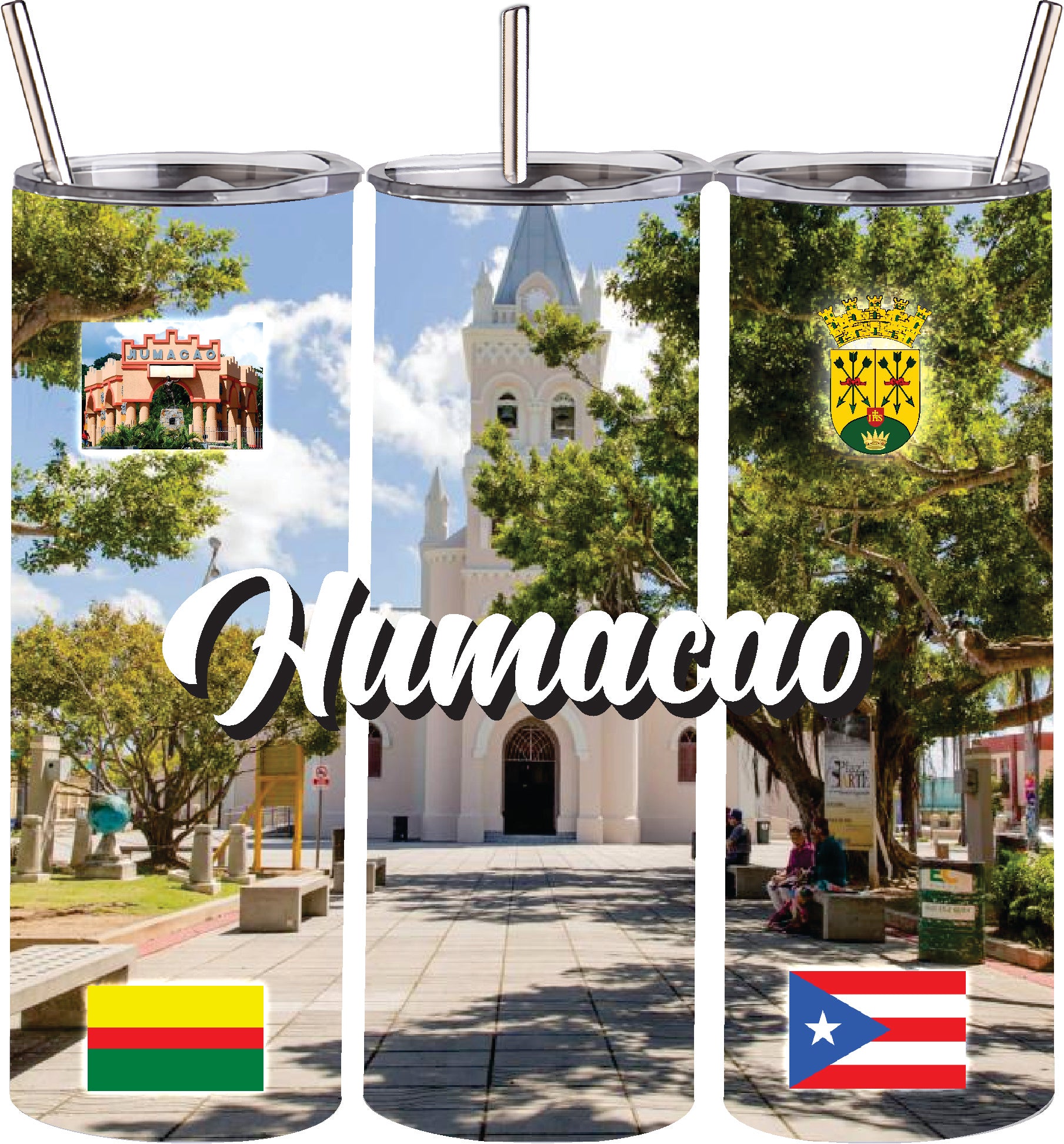 Puerto Rico and 78 Towns Tumbler 20oz Hot and Cold