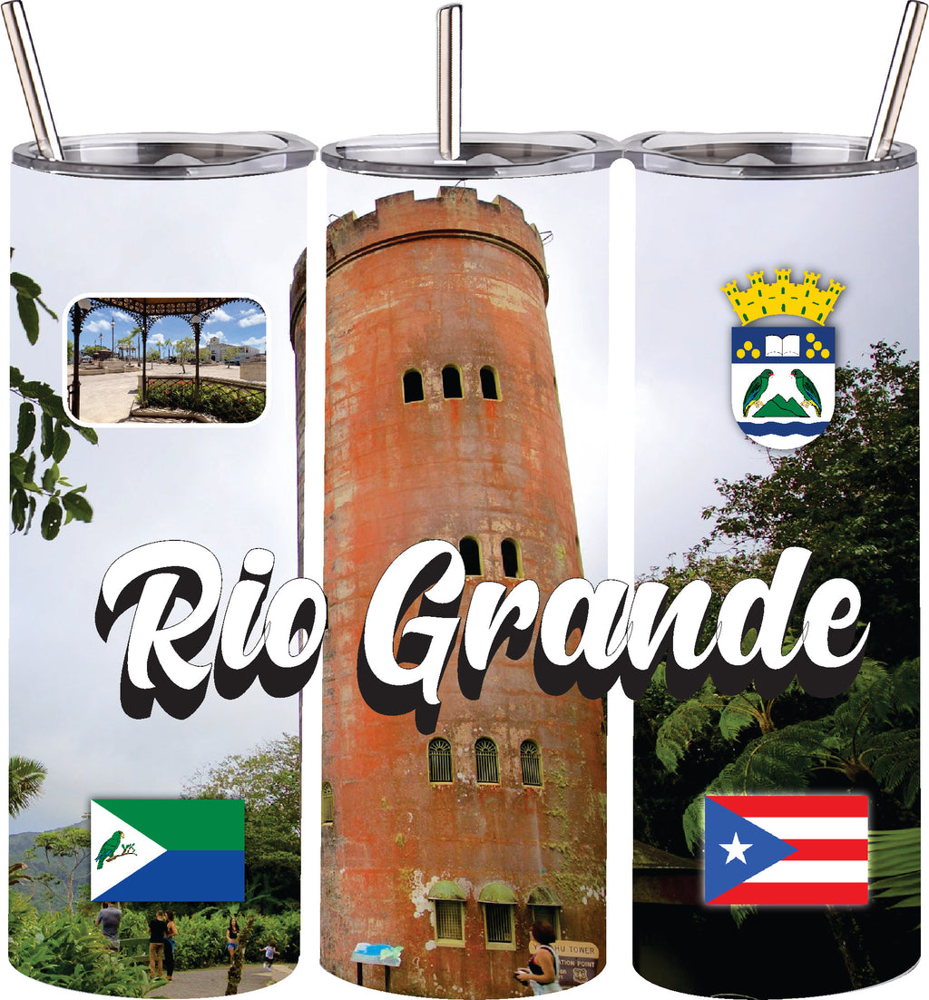 Puerto Rico and 78 Towns Tumbler 20oz Hot and Cold