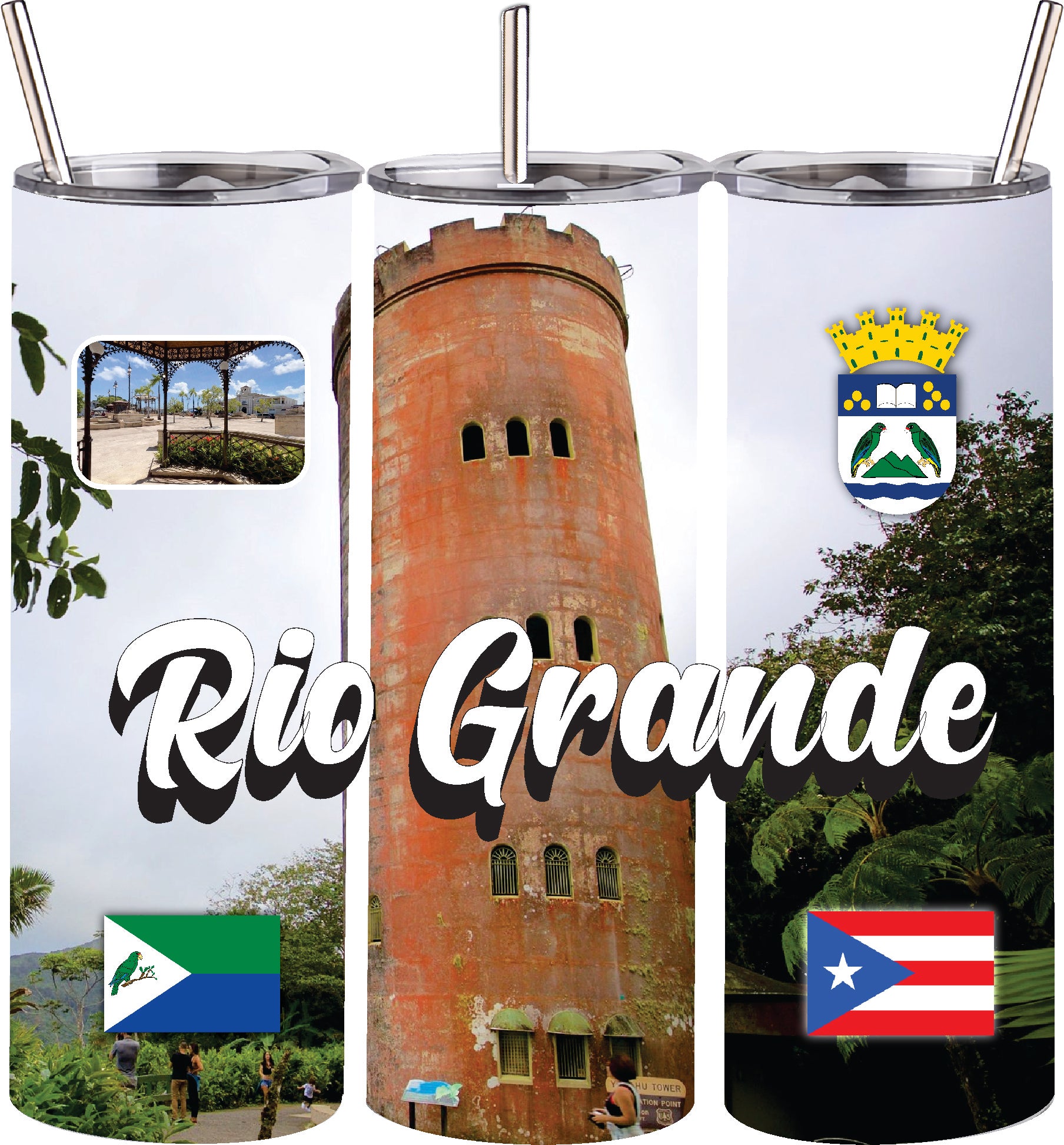 Puerto Rico and 78 Towns Tumbler 20oz Hot and Cold