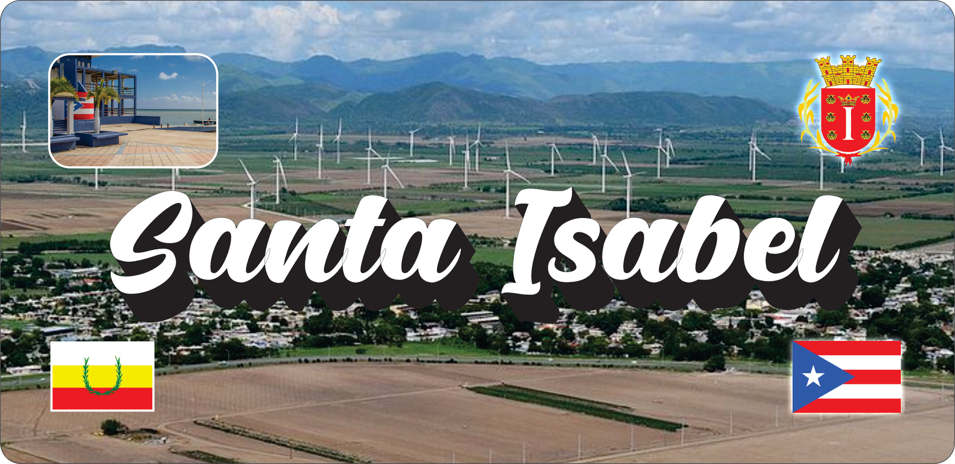 SANTA ISABEL Puerto Rico Souvenirs PRS Town Set