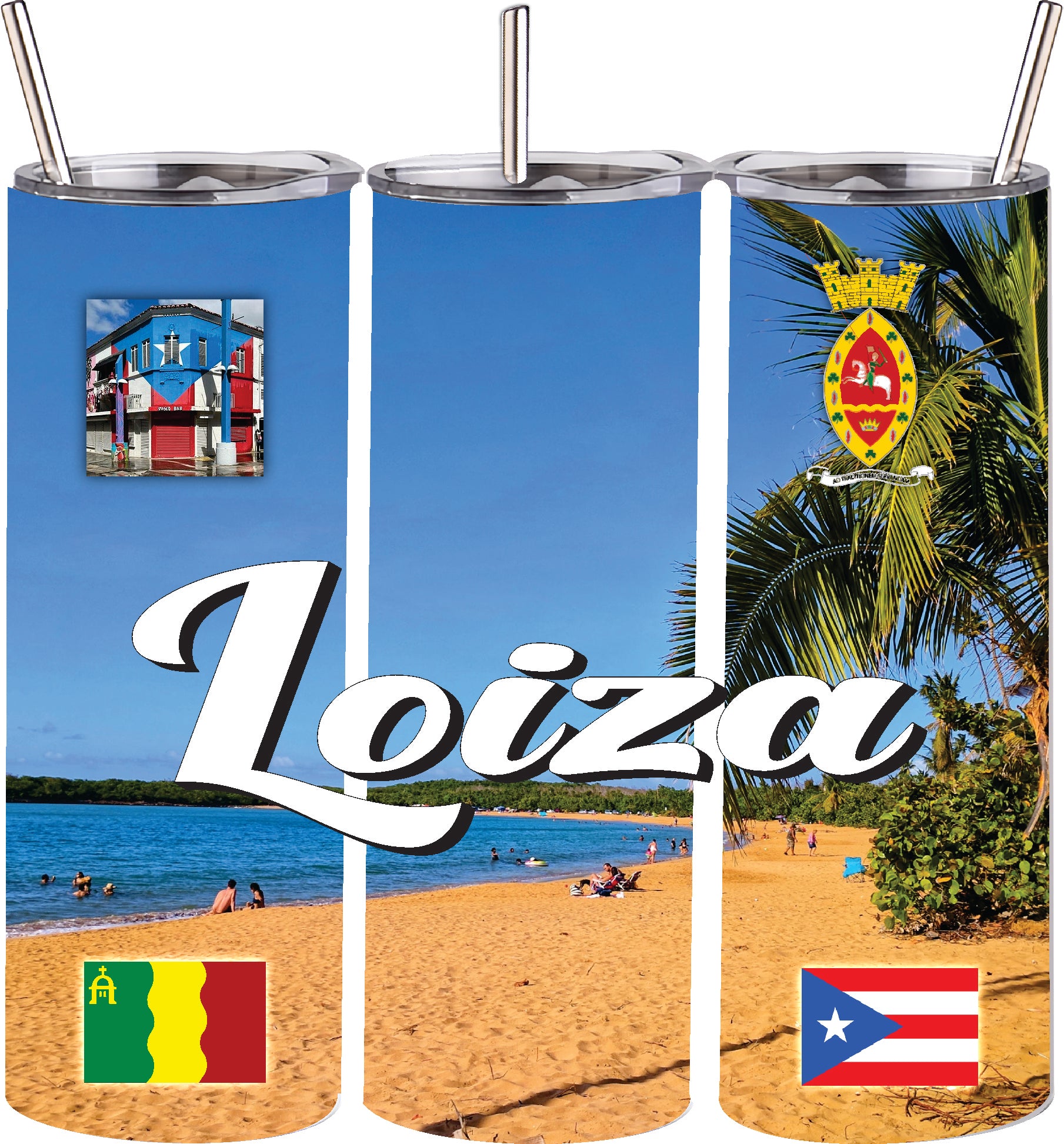 Puerto Rico and 78 Towns Tumbler 20oz Hot and Cold