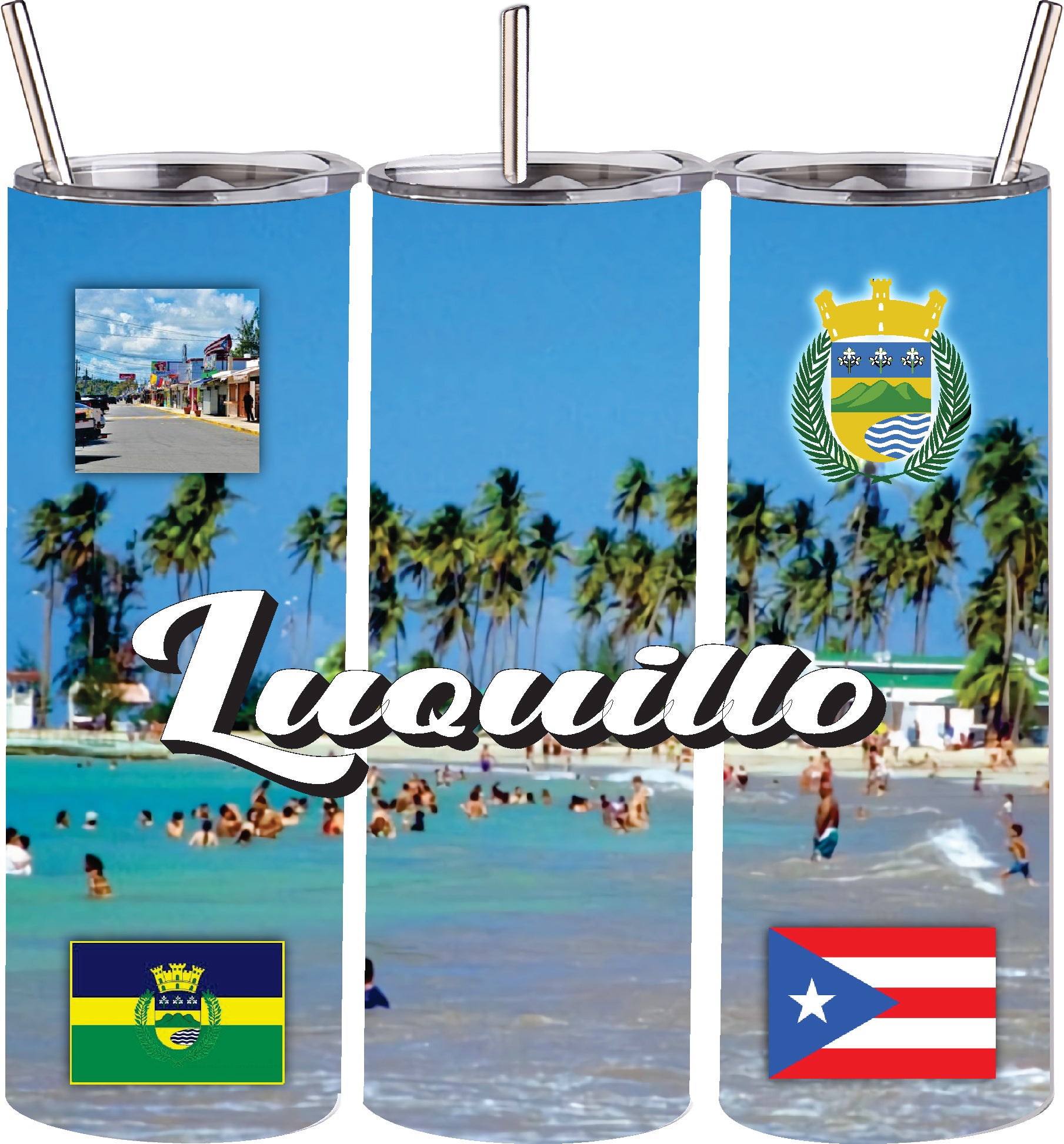 LUQUILLO Puerto Rico Souvenirs PRS Town Set
