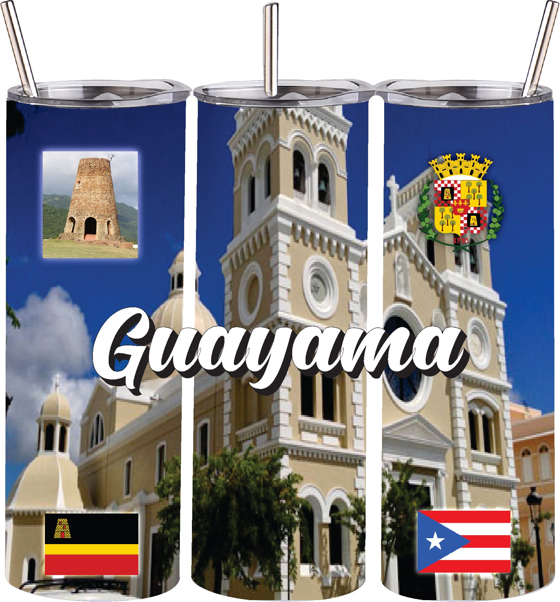 Puerto Rico and 78 Towns Tumbler 20oz Hot and Cold