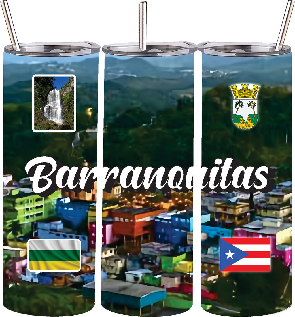 Puerto Rico and 78 Towns Tumbler 20oz Hot and Cold
