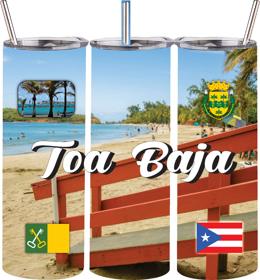 Puerto Rico and 78 Towns Tumbler 20oz Hot and Cold