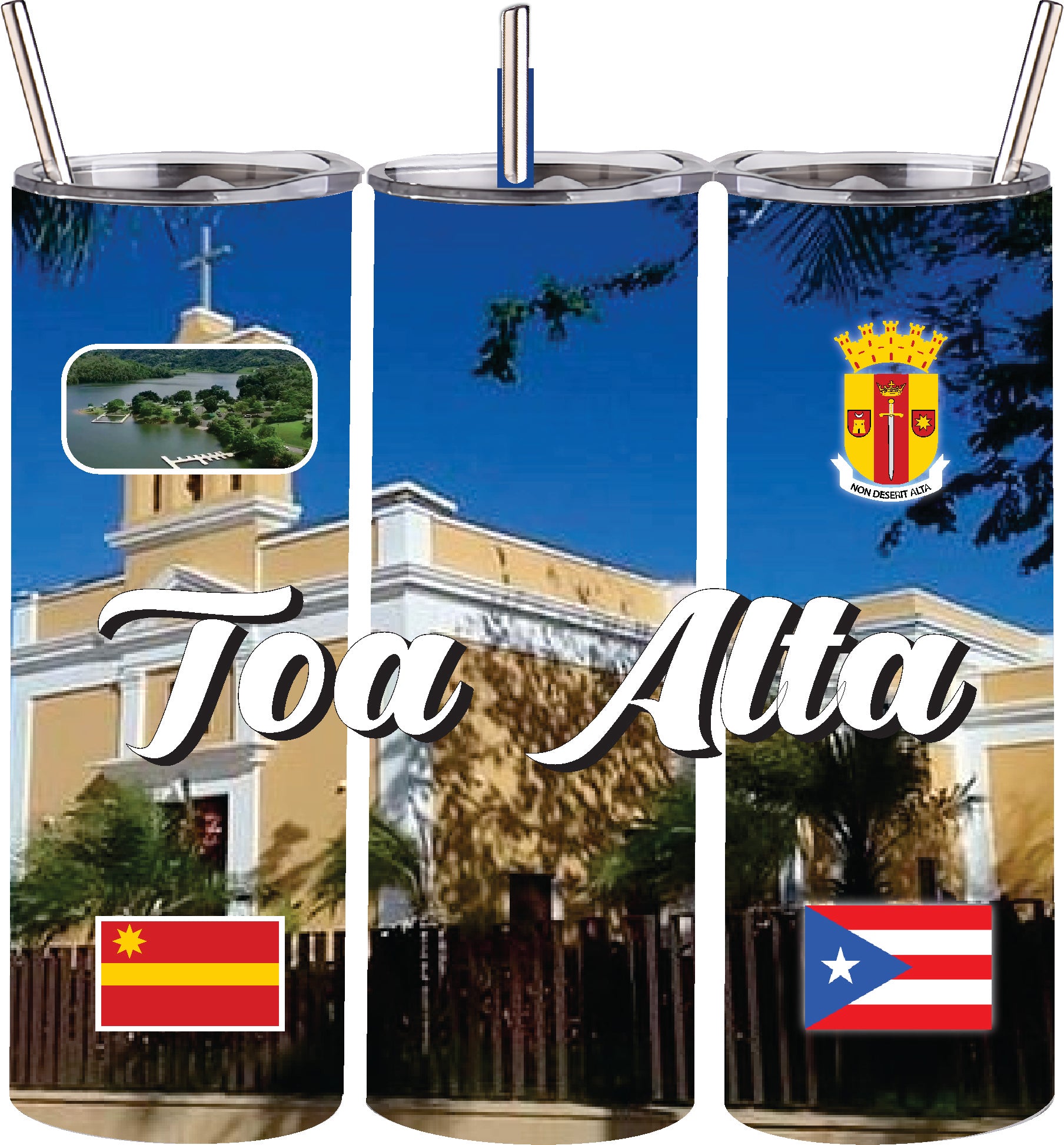 Puerto Rico and 78 Towns Tumbler 20oz Hot and Cold