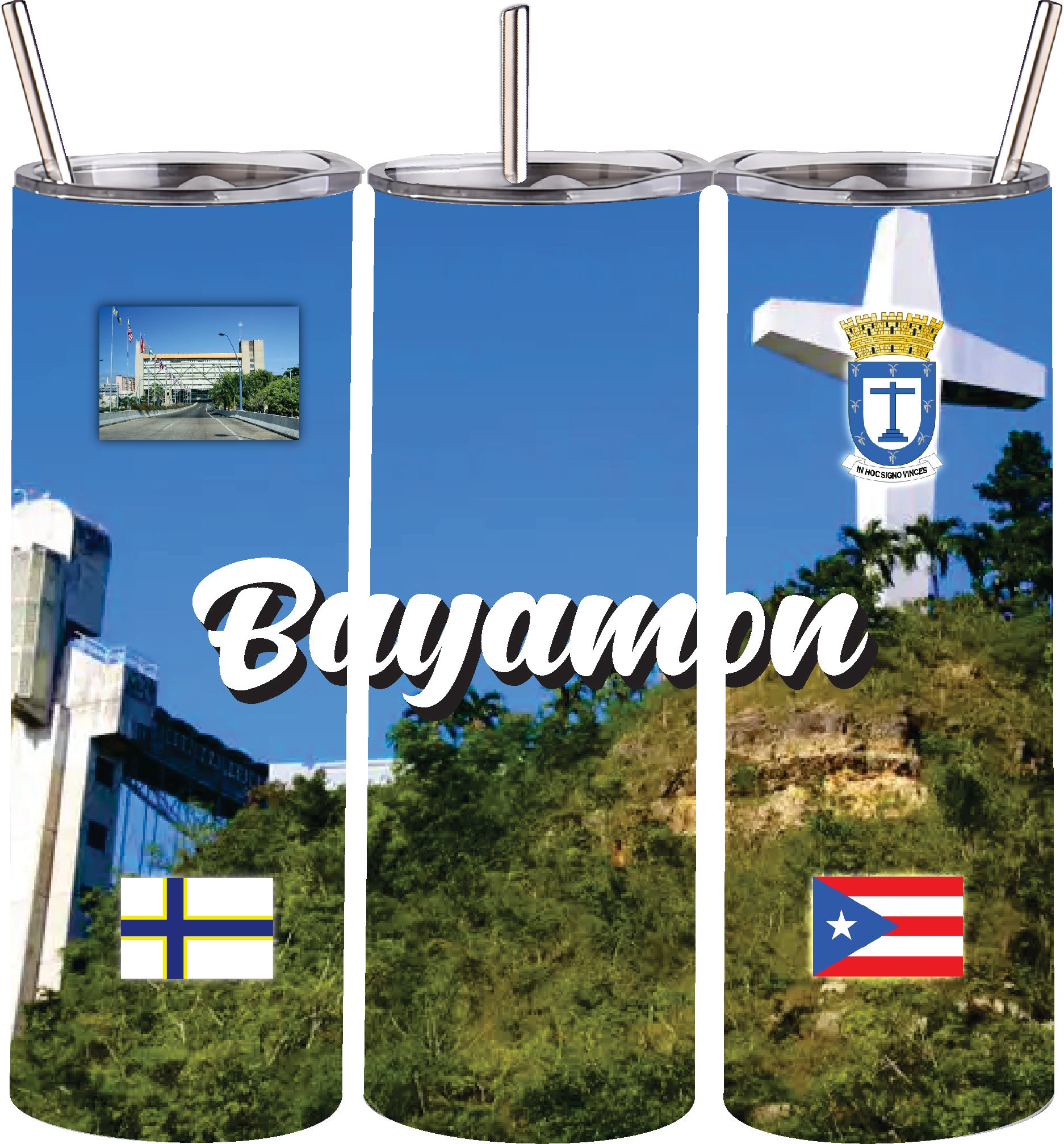 Puerto Rico and 78 Towns Tumbler 20oz Hot and Cold