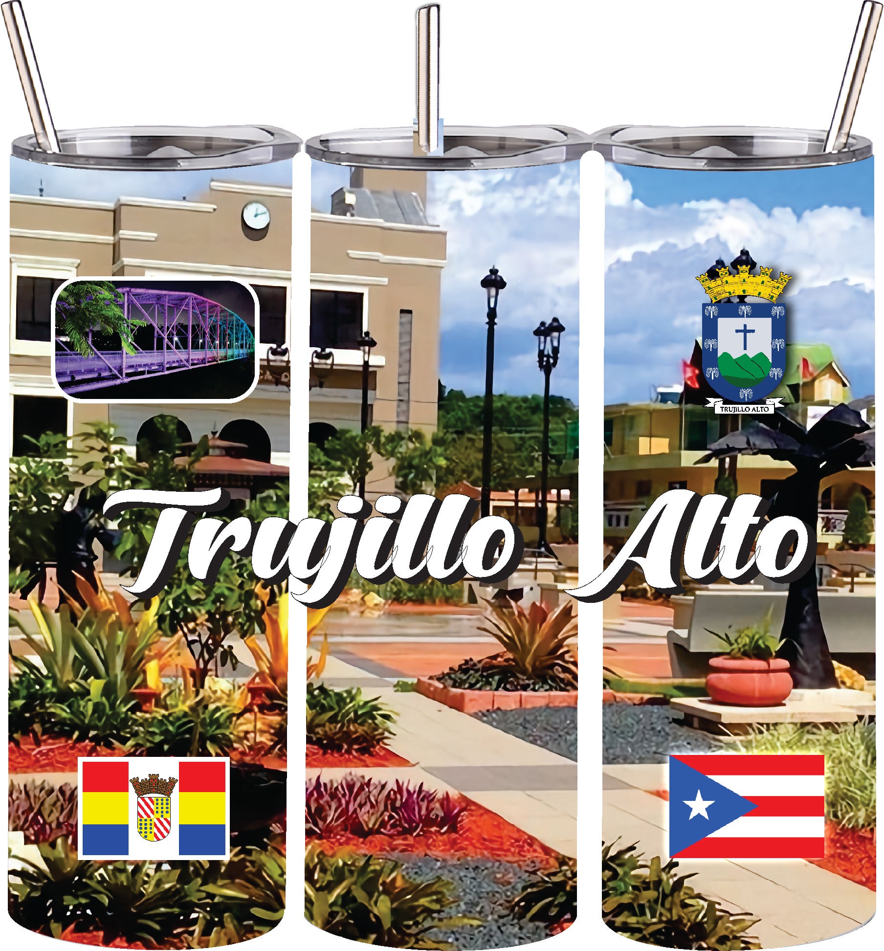 Puerto Rico and 78 Towns Tumbler 20oz Hot and Cold