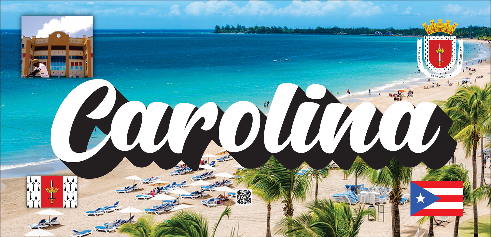 Puerto Rico and 78 Towns License Plate
