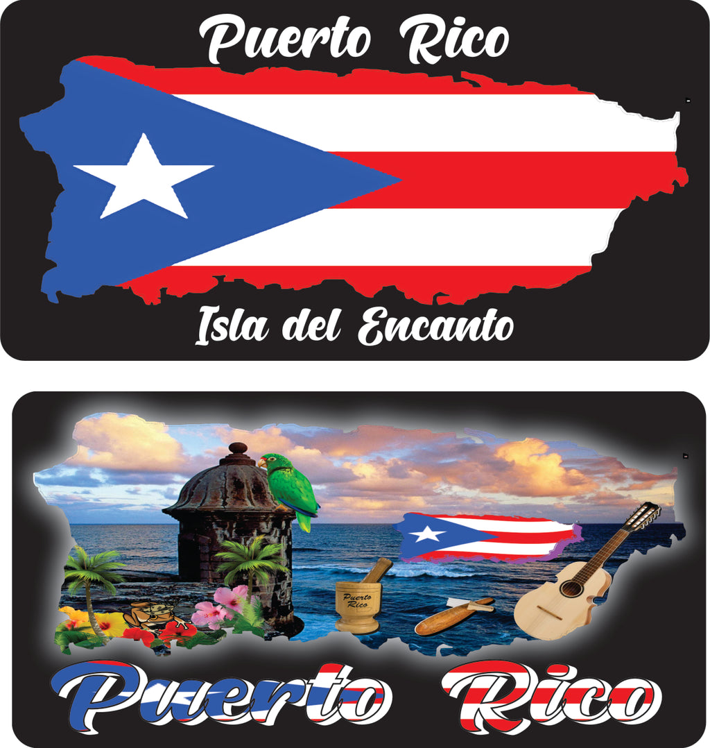 Puerto Rico and 78 Towns License Plate