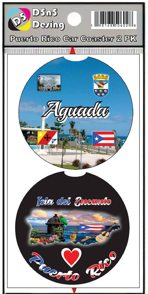 Posavasos para coche de 2 piezas Aguada / Puerto Rico