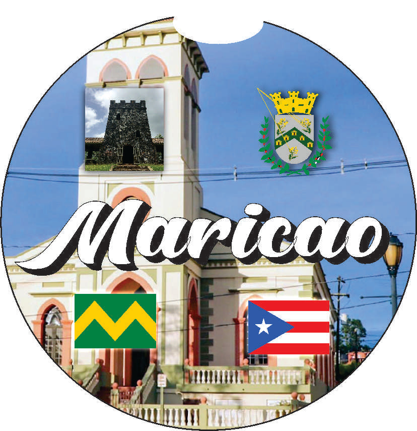 Posavasos para auto de 2 piezas de Maricao / Puerto Rico