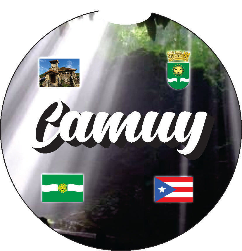 Puerto Rico and 78 Towns 2pc Car Coasters