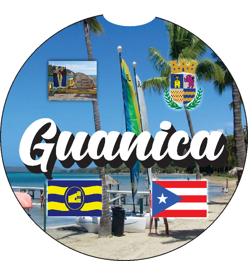 Puerto Rico and 78 Towns 2pc Car Coasters