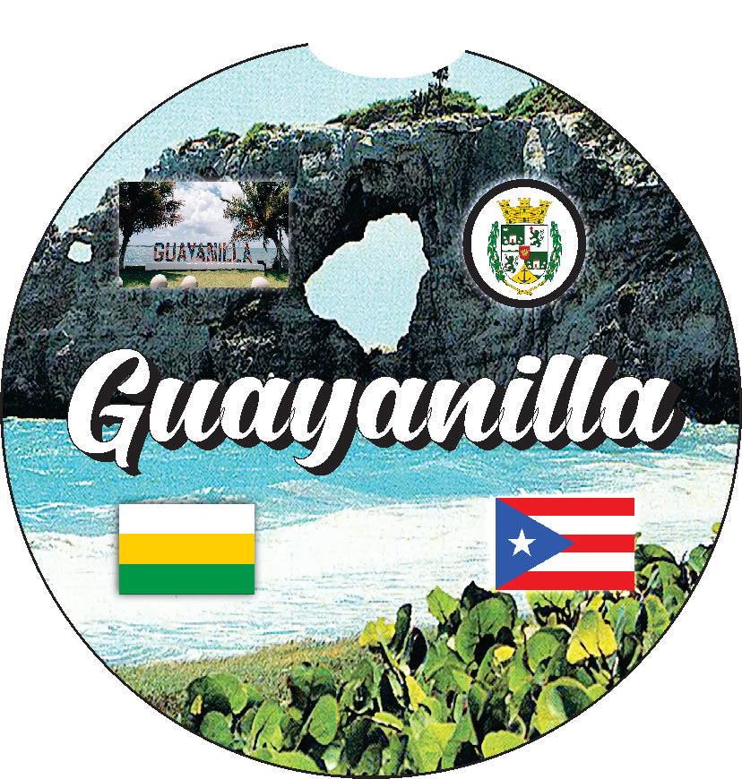 Puerto Rico and 78 Towns 2pc Car Coasters