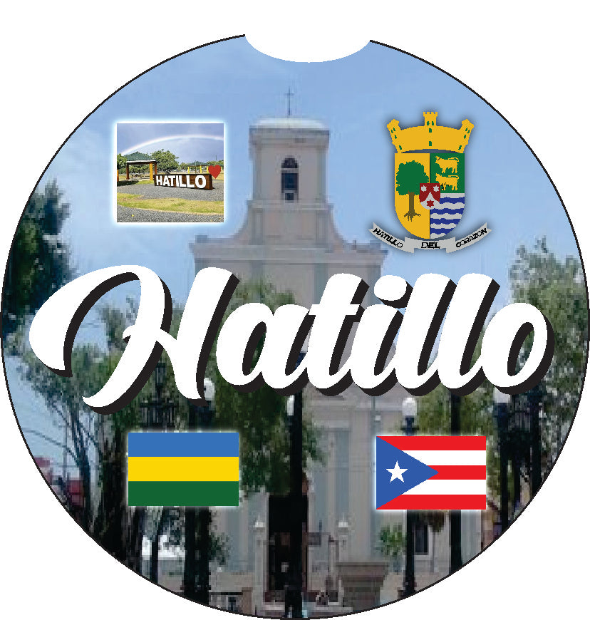 Puerto Rico and 78 Towns 2pc Car Coasters