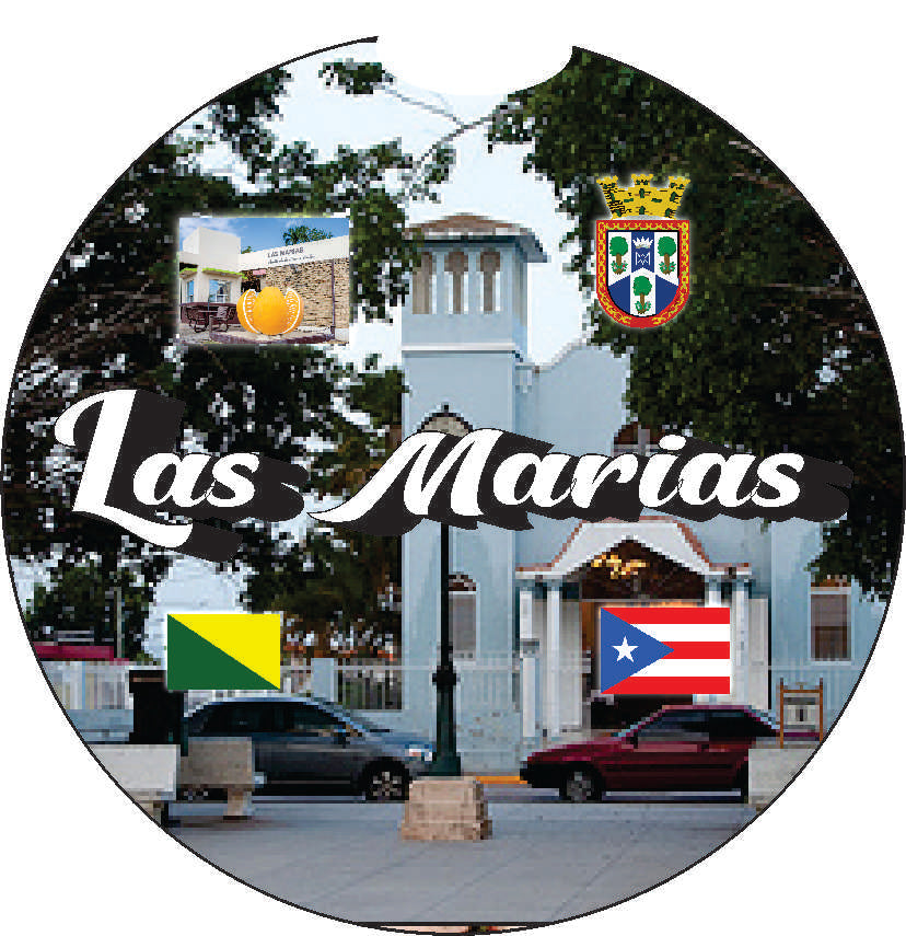 Puerto Rico and 78 Towns 2pc Car Coasters