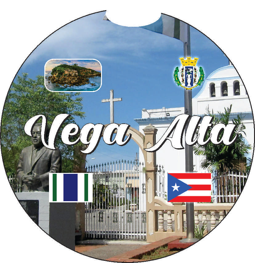 Puerto Rico and 78 Towns 2pc Car Coasters