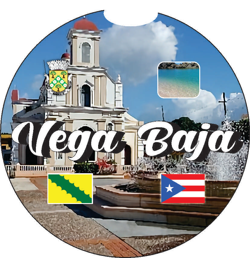 Puerto Rico and 78 Towns 2pc Car Coasters