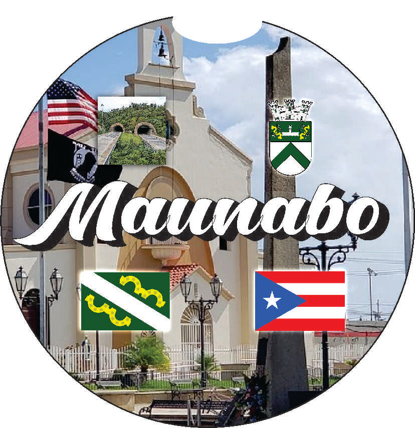 Puerto Rico and 78 Towns 2pc Car Coasters